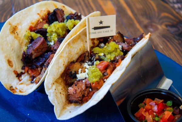 Brisket and Bean Tacos